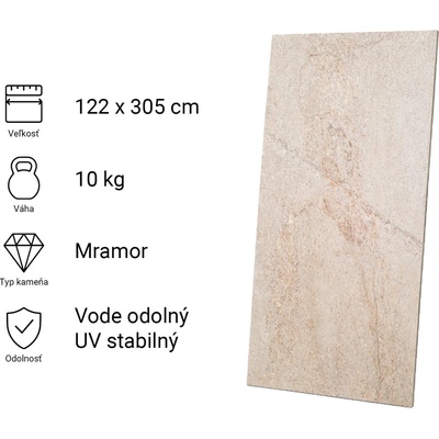 Re-Design Kamenná dyha Rosso copper V1 122 x 305 cm 1ks