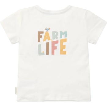 Little Dutch Тениска с къс ръкав Little Dutch Little Farm - Off White Farm Life, 92 cm, 18-24 м, Little Dutch (CL24021027)