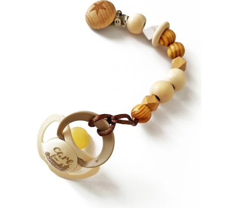 Gadeo dřevěný klip na dudlík Bead white