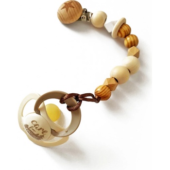 Gadeo dřevěný klip na dudlík Bead white