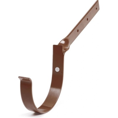 Bryza PVC Kovový držiak žľabu krútený 125 mm hnedý