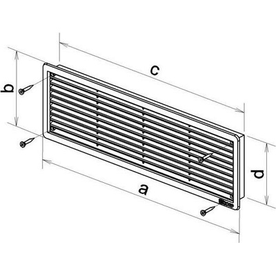 HACO dverná VMD 500 x 90 mm 2 ks hnedá 0202