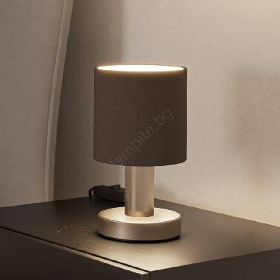 EGLO 31842 - Настолна лампа MONTETTO 1xE14/40W/230V кафява/матов хром (EG31842)