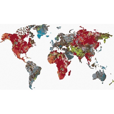 Malování podle čísel Mapa světa