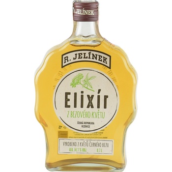 Rudolf Jelínek Elixír z bazového kvetu 14,7% 0,7 l (čistá fľaša)