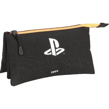 Playstation Ученически несесер с 3 отделения - Playstation Black