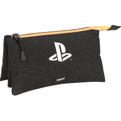 Playstation Ученически несесер с 3 отделения - Playstation Black