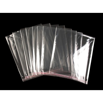 Prima-obchod PP sáček s lepicí klopou 20x20 cm transparent 100 ks