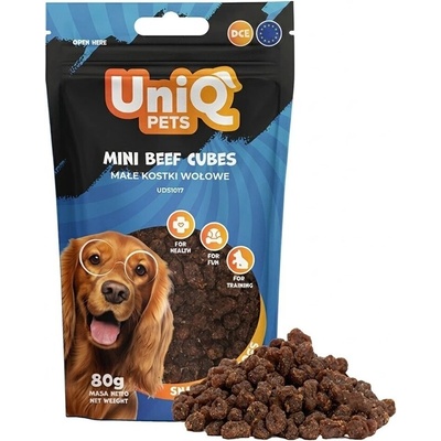 Uniq Pets Dog Snacks Sniffy Mini Beef Cubes мини кубчета за кучета с говеждо, 80 г