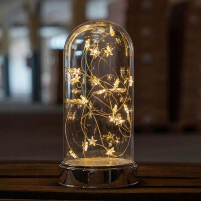 Greatstore Vánoční svítící dekorace kopule 20 LED teple bílá