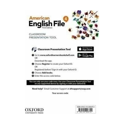 American English File Third Edition Level 4: Classroom Presentation Tool (Access Code Card)