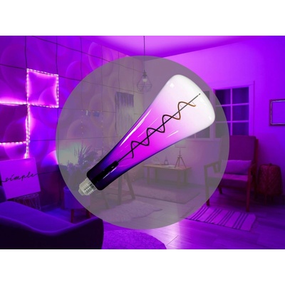 Nedes LED Žiarovka FILAMENT SHAPE T110 E27/5W/230V 1800K fialová