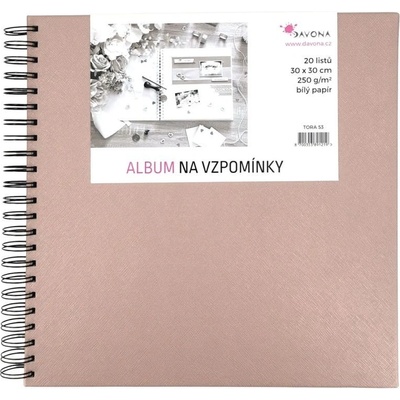 Davona Album kroužkové 30 × 30 cm (250 g/m2, 20 listů) - starorůžové