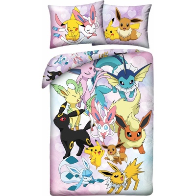 Halantex Obliečky z mikrovlákna Pokémon Chyťte ich všetkých 140x200 70x90