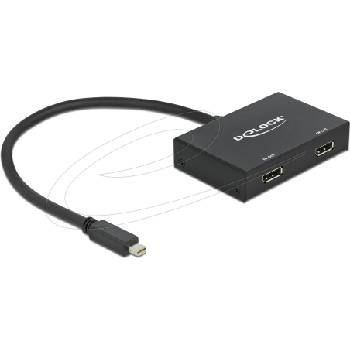 Delock Сплитер от mini Dsplay Port 1.2 мъжко към 2 x Display Port 4K женско (DELOCK-87695)