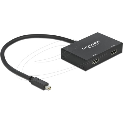 Delock Сплитер от mini Dsplay Port 1.2 мъжко към 2 x Display Port 4K женско (DELOCK-87695)