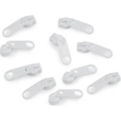 Prima-obchod Jezdec ke spirálovým zipům No 3 plast, barva 1 bílá
