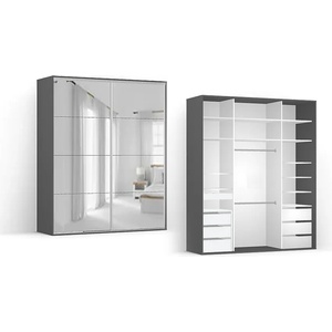 BRW Гардероб FLEX 200.7 / 66 / 240 см огледало (16/200-66-240/gray/lustro/flex/brw)