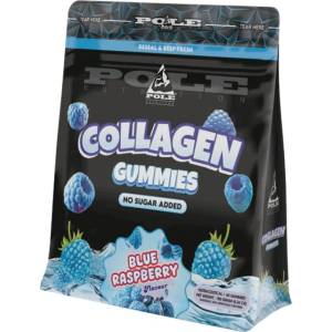 Pole Nutrition Collagen Gummies | Collagen Peptides Type 1 & 3 [60 желирани бонбони] Синя малина