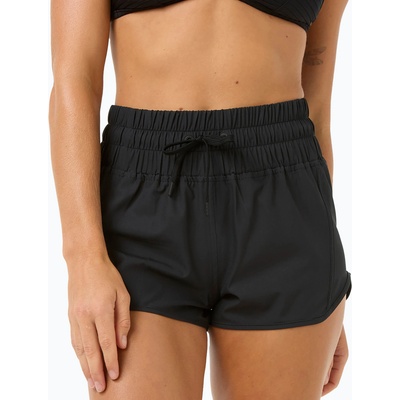 Rip Curl Дамски къси панталони за плуване Rip Curl Retro Volley с висока талия 3", черни