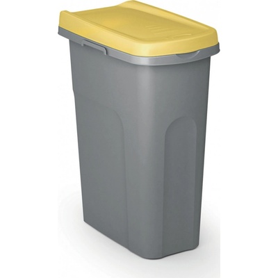 Casaria® Odpadkový koš 25 L šedožlutá