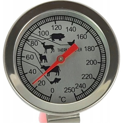 TEPLOMĚR DO UDÍRNY GRILU 0 AŽ 250 °C S KLIPEM