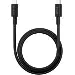 Lemontti кабел с бързо зареждане Type-C към Type-C, PD 100W, 2 м, Черен (LEMCFCTC100N)