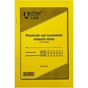 VECTRALINE Отпечатан формуляр за дневните касови бележки за корекция на позиции VECTRALINE A/5, стоящ 25x2 листа B22-31 (B22-31)