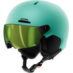 Alpina Детска ски каска Alpina Kid's Zupo 2 Visor Q-Lite S2 Ski helmet - Smoke Turqouise / Revo - размер 48-52 cm (418-1503-0611)