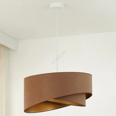 Brilagi - LED Пендел LYRA 1xE27/15W/230V кафяв/златист (BG1731)