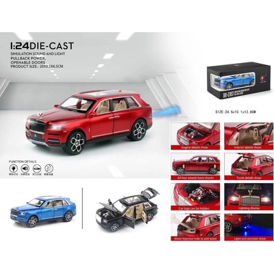 Armtoys КОЛЕКЦИОНЕРСКА МЕТАЛНА КОЛА РОЛС РОЙС 1: 24 + ПУШЕК