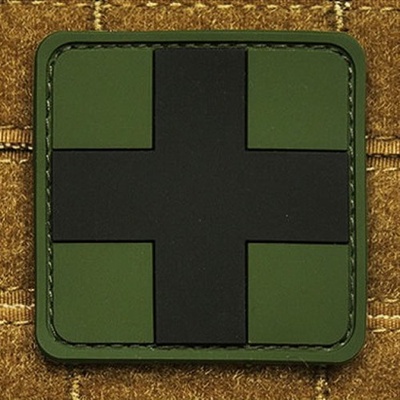 Nášivka KŘÍŽ MEDIC 50mm, ZELENÁ