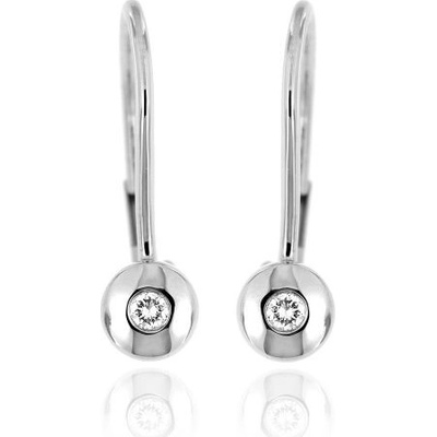 Zlatnictví U Kostela zlaté diamantové náušnice 1255F