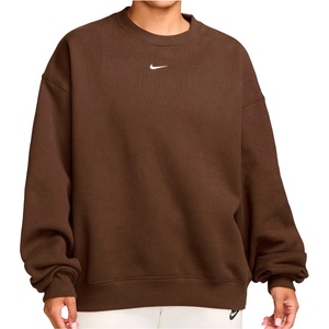 Nike Дамски пуловер Nike Women's Studio Fleece MW Oversize Crew Jumper - Cacao Wow / Sail (117-4038-0214)