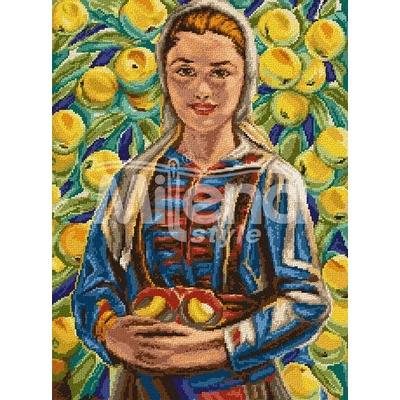 Milena Style Гоблен с щампа Момиче с ябълки с конци Ariadna