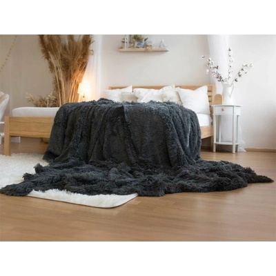 Jerry Fabrics Deka s dlouhým vlasem tmavě šedá