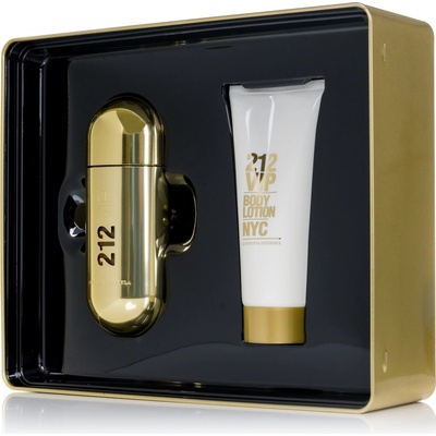 Carolina Herrera 212 VIP EDP 80 ml + telové mlieko 100 ml darčeková sada