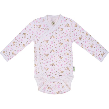 Image 1 of Bio Baby Боди Bio Baby - Органичен памук, 74 cm, 6-9 месеца, бяло-розово (97220113)