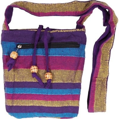 Taška přes rameno Stripes 2 l bavlněná fialová