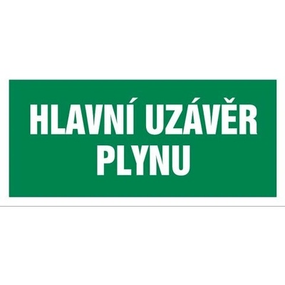 Fotoluminiscenční samolepka Hlavní uzávěr plynu 210 x 100 mm VÝPRODEJ