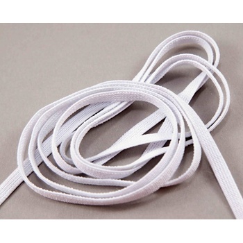 Prádlová pruženka - měkká - bílá - šířka 0,8 cm