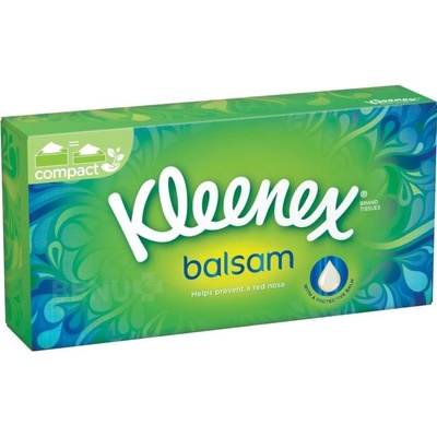 Kleenex Balsam papírové kapesníčky v krabičce 3-vrstvé 80 ks