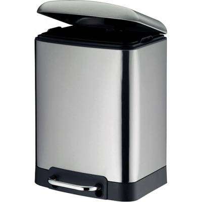 Kela Кош за отпадъци с педал Davino - неръждаема стомана мат - 6 л (KELA 22998)