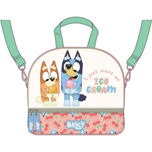 BLUEY Термо чанта за храна Bluey Ice Cream - 2 отделения с цип и регулируема презрамка (260312)