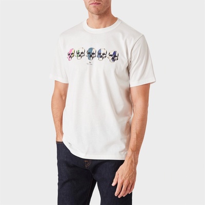 PS Paul Smith Тениска PS Paul Smith Men's Skull Graphic Regular Fit T-Shirt - White 01