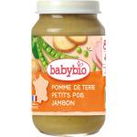 Babybio Био зеленчуково пюре Babybio - Картофи, зелен грах и шунка, 8 м+, 200g (3288131500508) - baby