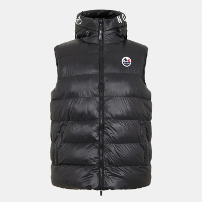 Born Rich Мъжки елек Born Rich BornRich Karnos Hooded Gilet Ppx12 Mens - Black