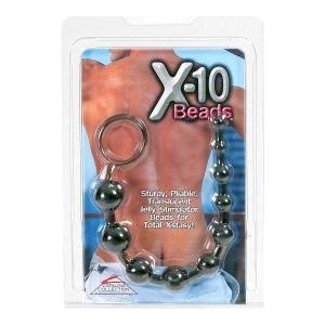 CalExotics X-10 Flexible Silicone Beads 28cm Black