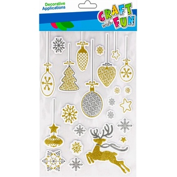 CF Nálepky Vianoce Sob mix trblietavé