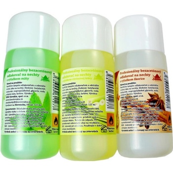 Divine cosmetics R125 odlakovač na nechty bez acetónu R Mix 125 ml